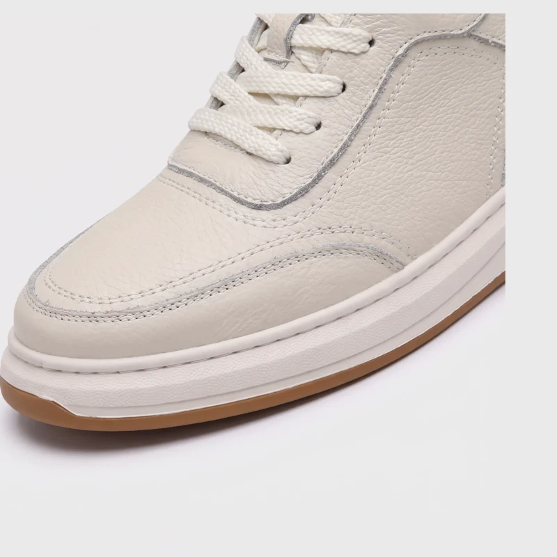 genuine leather skate sneakers